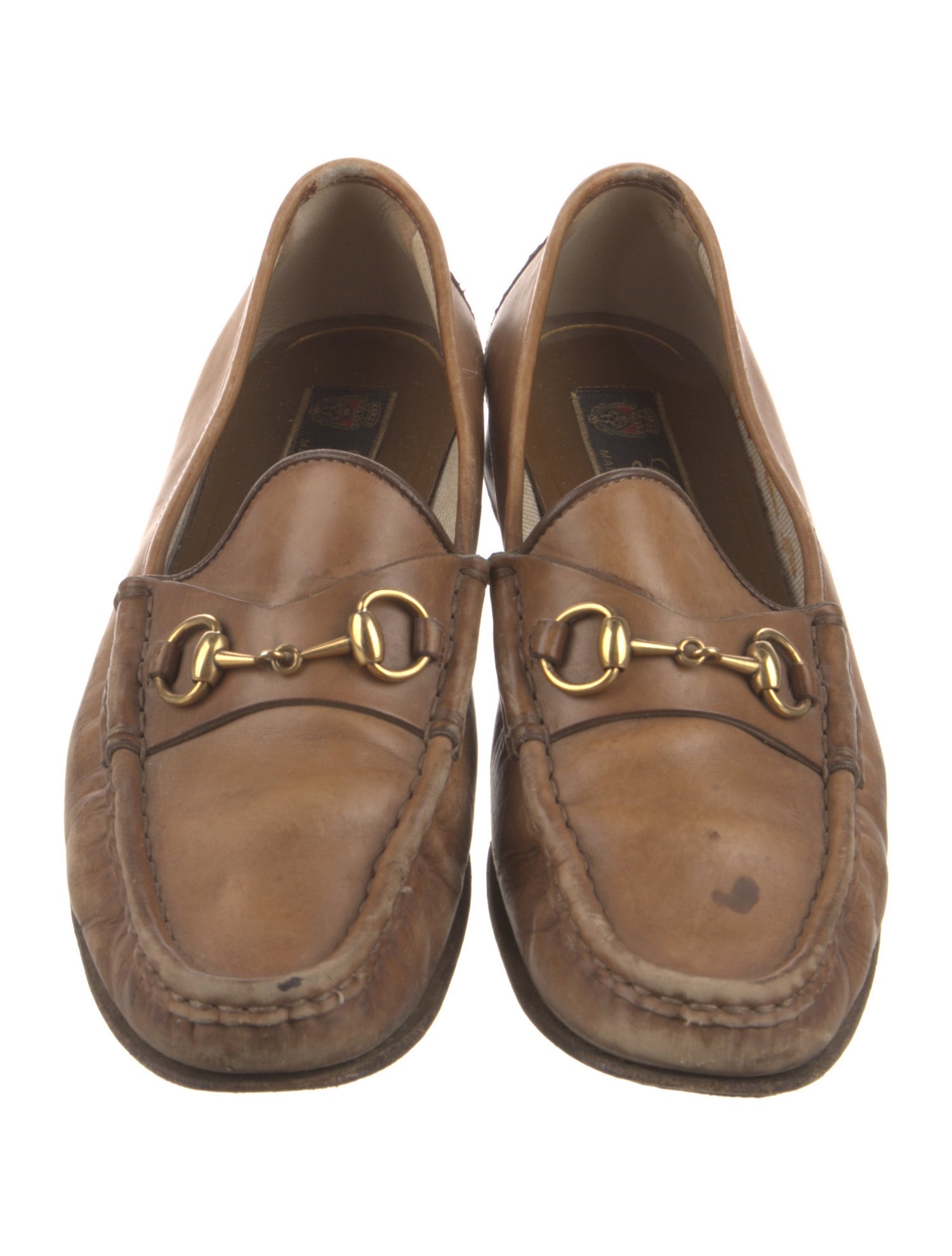 Gucci Horsebit Accent Leather Loafers